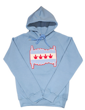 Load image into Gallery viewer, Baby Blue Chenille Patch Chi-High Hoodie
